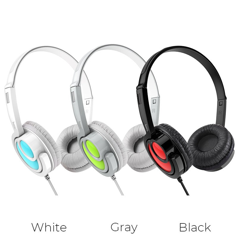 Wired headphones “W17 Delightful” with mic adjustable head beam