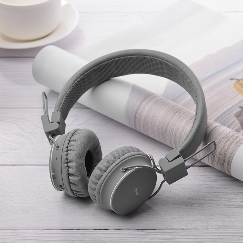 Headphones “W19 Easy move” wireless and wired telescopic head beam