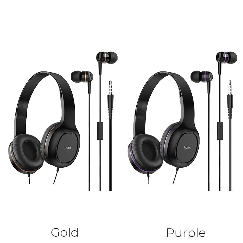 Headphones “W24 Enlighten” wired with mic set with earphones