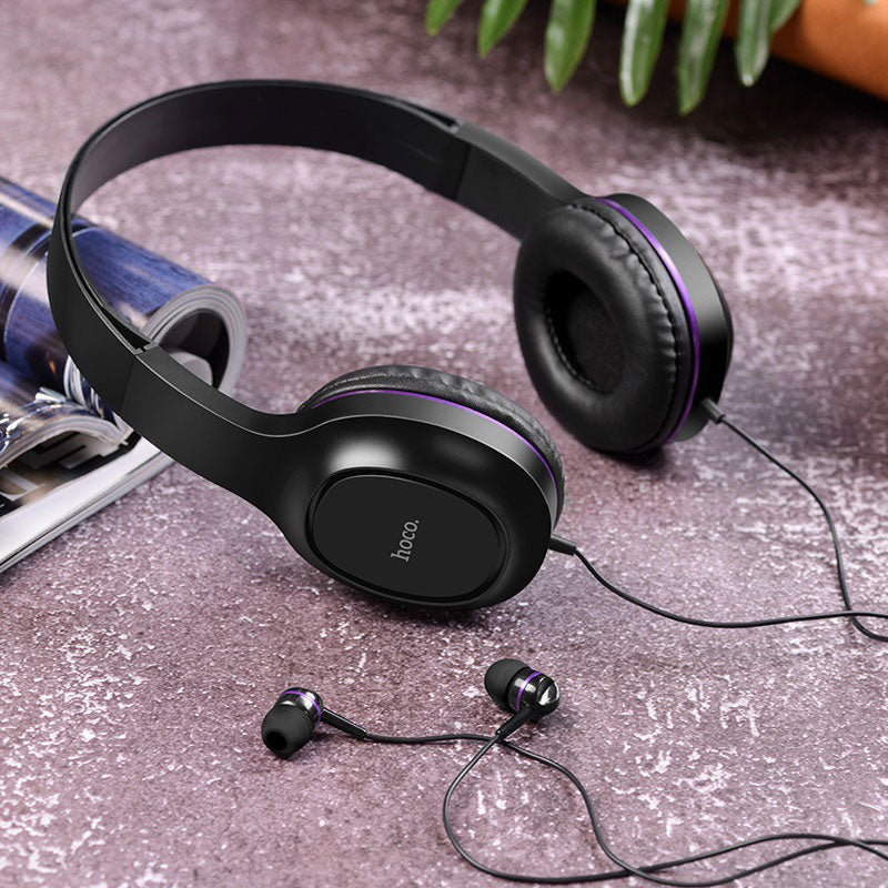 Headphones “W24 Enlighten” wired with mic set with earphones