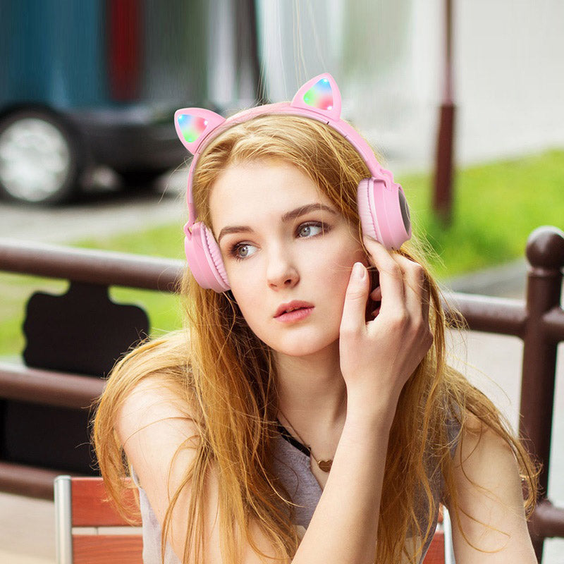 Headphones “W27 Cat ear” wireless wired