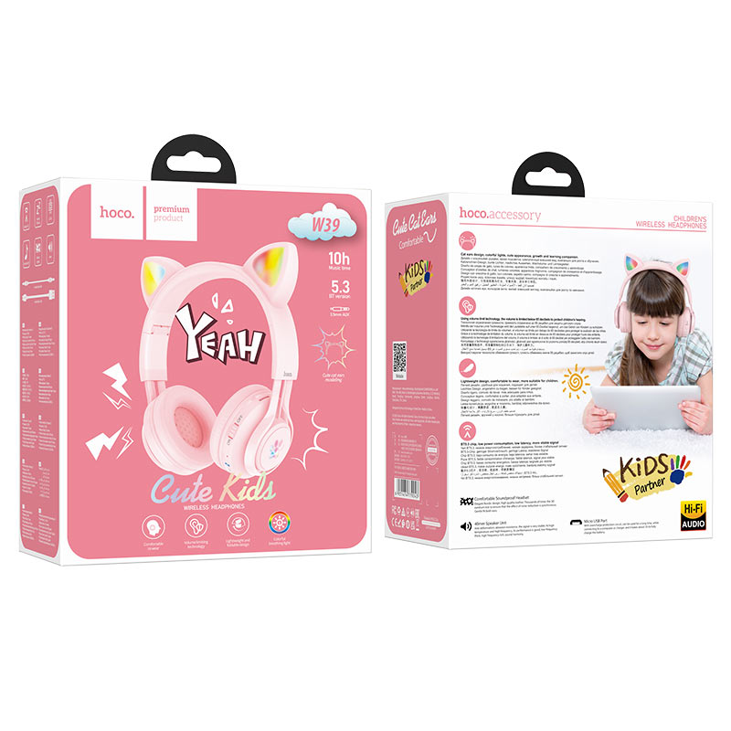Wireless headphones “W39 Cat ear” for kids