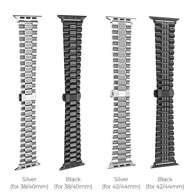 Watchband for Apple Watch Series 1 / 2 / 3 / 4 “WB08 Shining” stainless steel