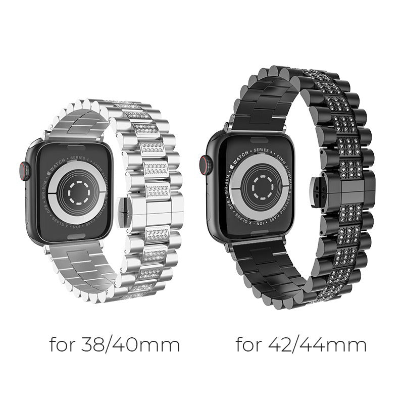 Watchband for Apple Watch Series 1 / 2 / 3 / 4 “WB08 Shining” stainless steel