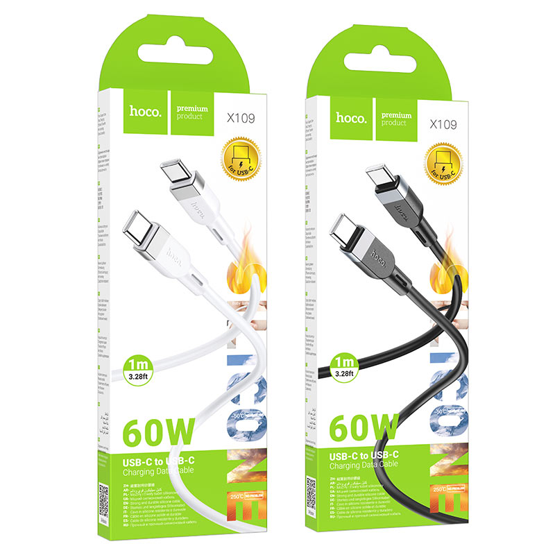 Cable Type-C to Type-C “X109 Energy” PD 60W fast charge