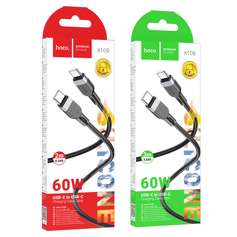 Cable Type-C to Type-C “X109 Energy” PD 60W fast charge