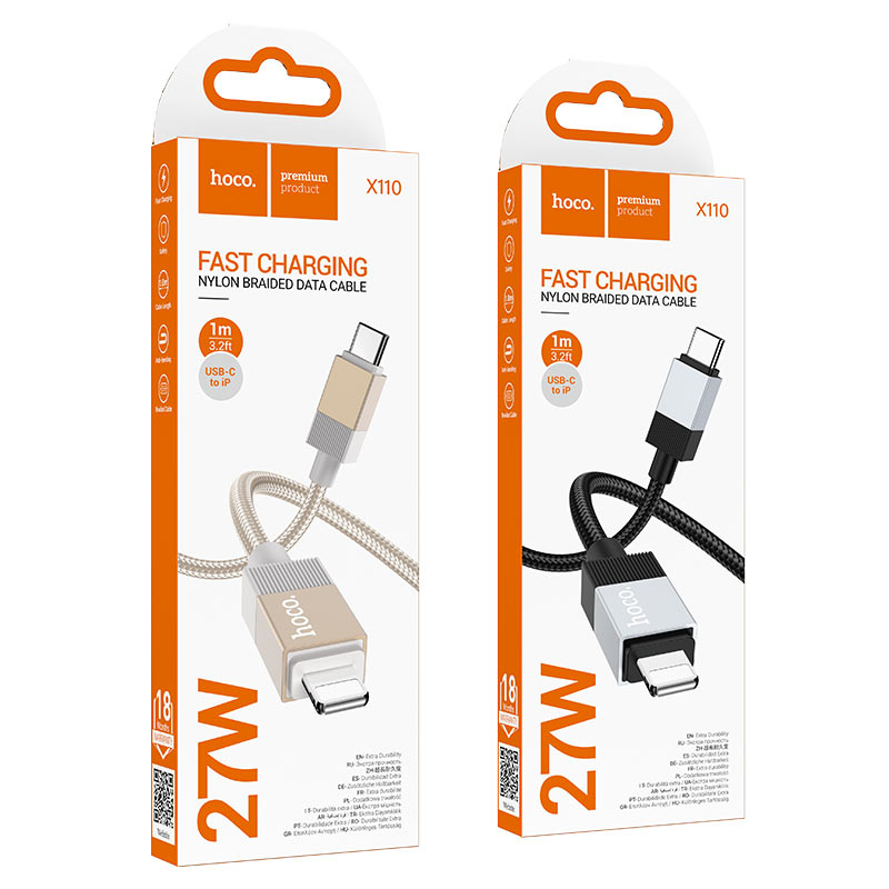 Cable Type-C to iP “X110 Honorific” PD 27W fast charge