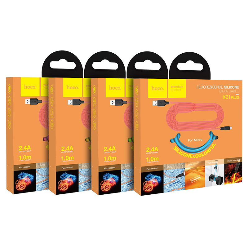 Cable USB to Micro-USB “X21 Plus fluorescent” charging data sync
