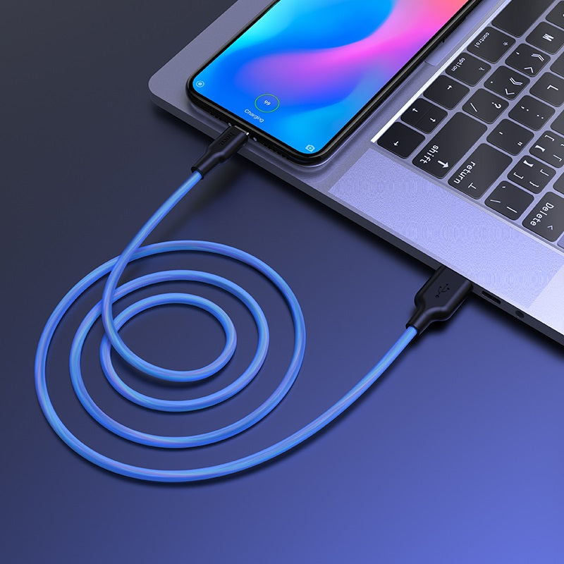 Cable USB to Type-C “X21 Plus fluorescent” charging data sync