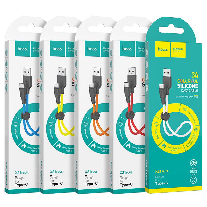 Cable USB to Type-C “X21 Plus” charging data sync 0.25m