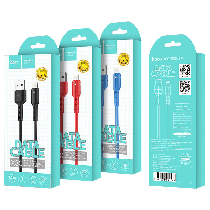 Cable USB to Lightning “X30 Star” charging data sync