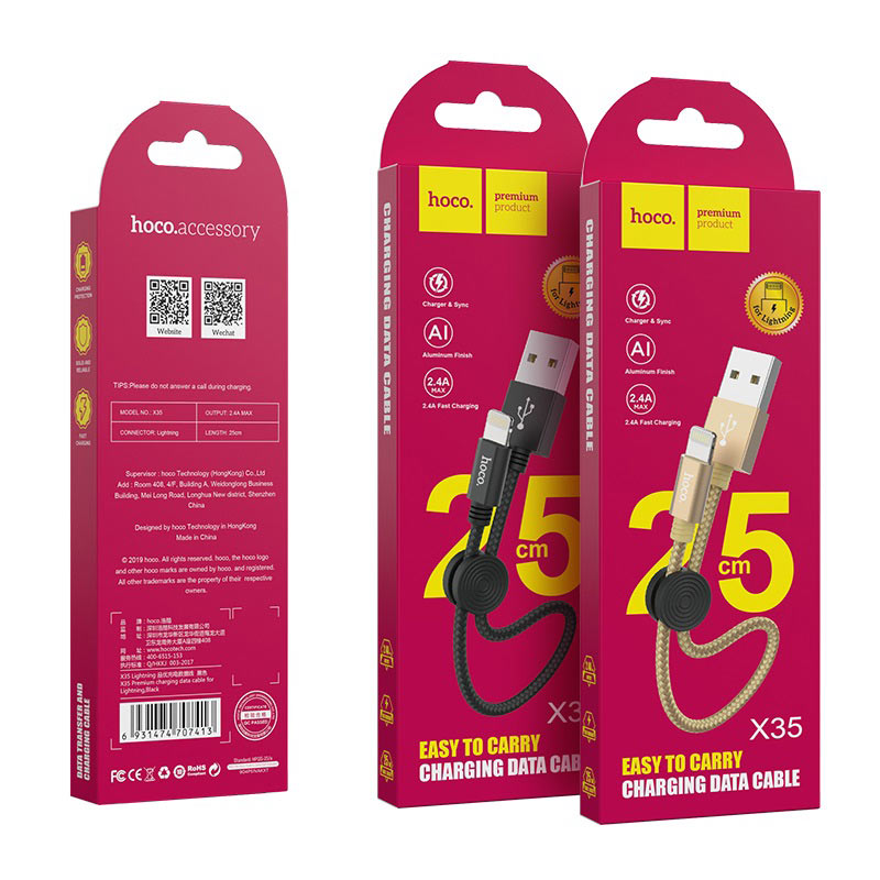 Cable USB to Lightning “X35 Premium” charging data sync