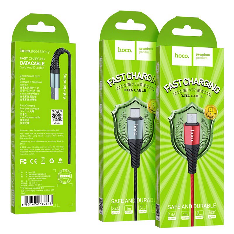 Cable USB to Micro-USB “X38 Cool Charging” charging data sync