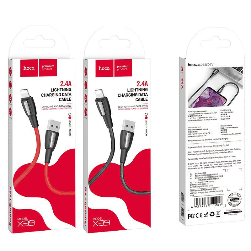Cable USB to Lightning “X39 Titan” charging data sync