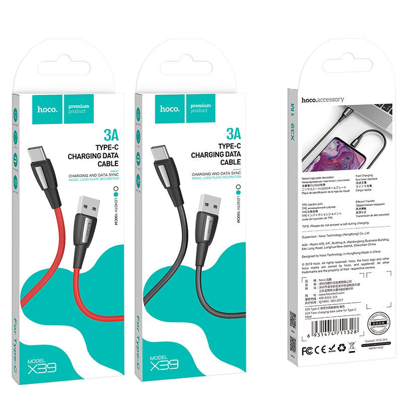 Cable USB to Type-C “X39 Titan” charging data sync