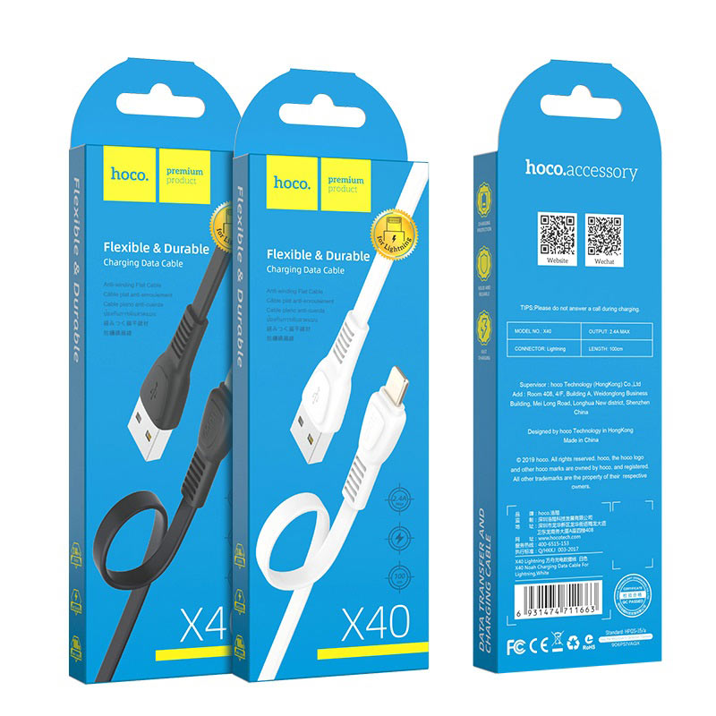 Cable USB to Lightning “X40 Noah” charging data sync