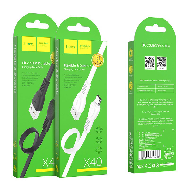 Cable USB to Micro-USB “X40 Noah” charging data sync