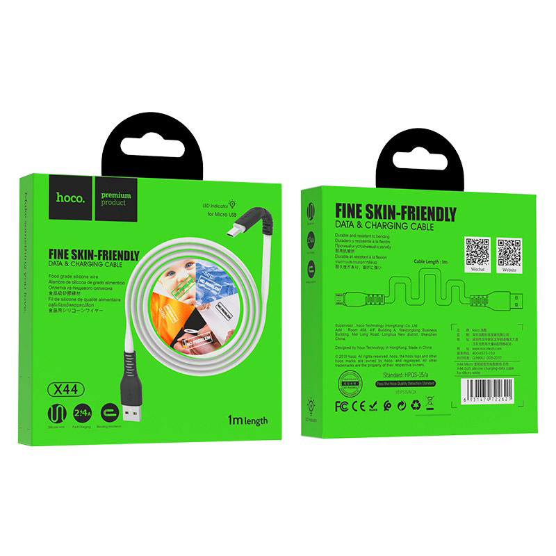Cable USB to Micro-USB “X44 Soft silicone” charging data sync