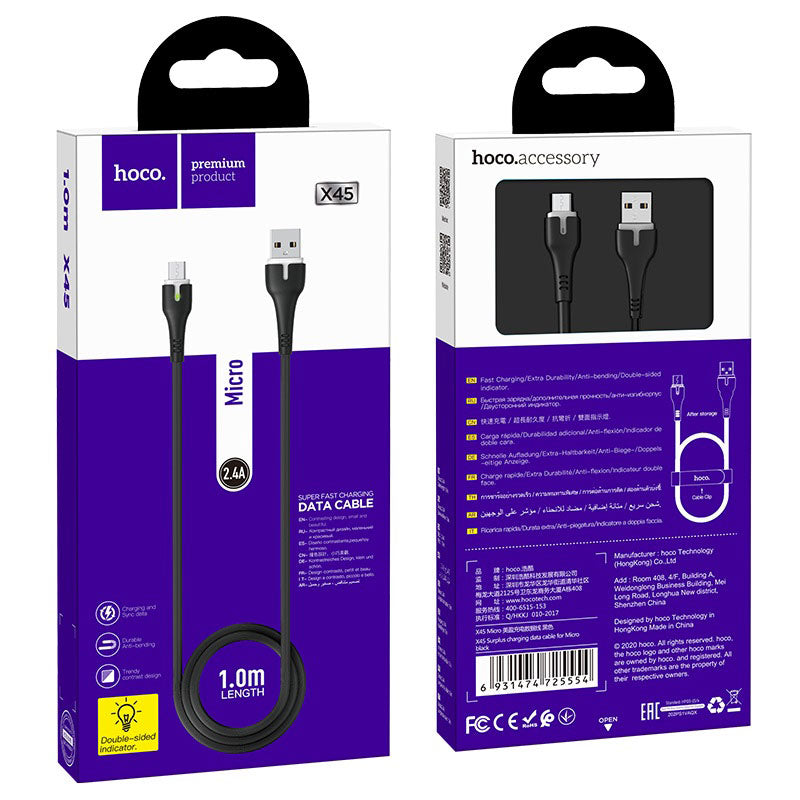 Cable USB to Micro-USB “X45 Surplus” charging data sync