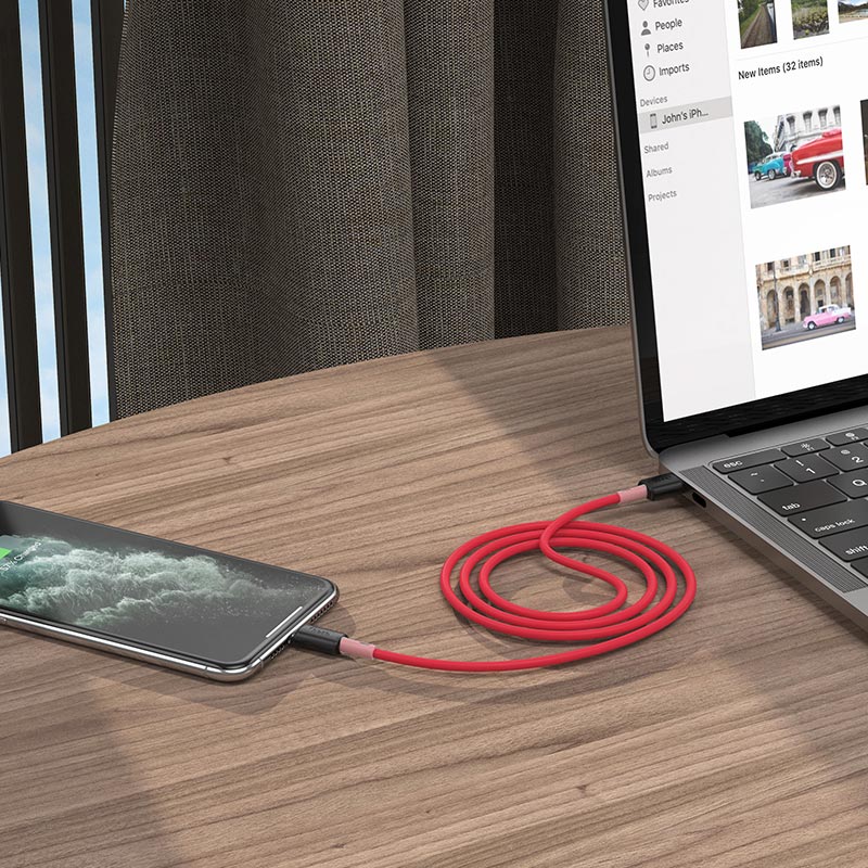 Cable USB to Lightning “X48 Soft Silicone” charging data sync