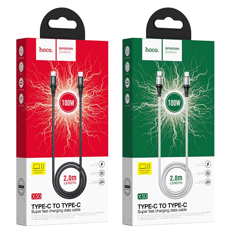 Cable Type-C to Type-C “X50 Exquisito” 100W charging data sync