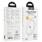 Cable Type-C to Type-C “X51 High-power” 100W charging data sync