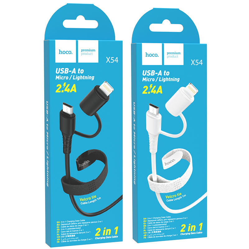 Cable 2-in-1 USB to Lightning / Micro-USB “X54 Cool dual”