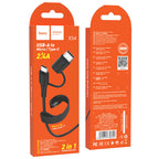 Cable 2-in-1 USB to Type-C / Micro-USB “X54 Cool dual”