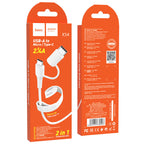 Cable 2-in-1 USB to Type-C / Micro-USB “X54 Cool dual”