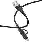 Cable 2-in-1 USB to Type-C / Micro-USB “X54 Cool dual”