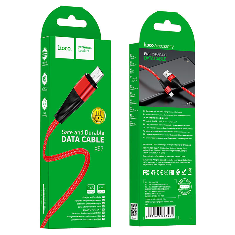 Cable USB to Micro-USB “X57 Blessing” charging data sync
