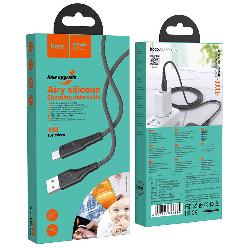 Cable USB to Micro-USB “X58 Airy” charging data sync