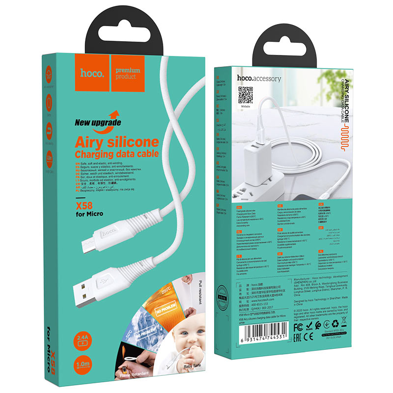 Cable USB to Micro-USB “X58 Airy” charging data sync