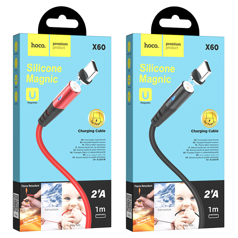 Cable USB to Type-C “X60 Honorific” silicone magnetic charging