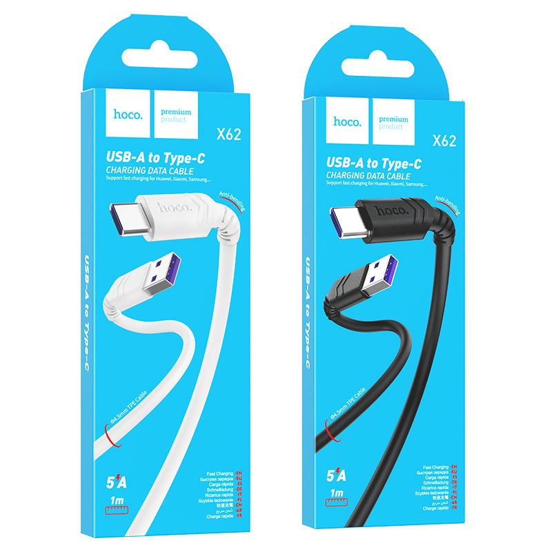 Cable USB to Type-C “X62 Fortune” 5A charging data sync