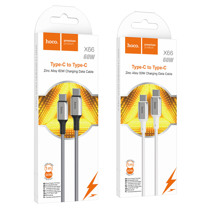 Cable Type-C to Type-C “X66 Howdy” 60W charging data sync