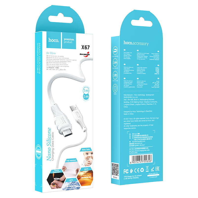 Cable USB to Micro-USB “X67 Nano” charging data sync