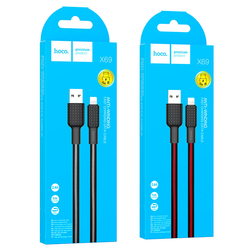Cable USB to Lightning “X69 Jaeger” charging data sync