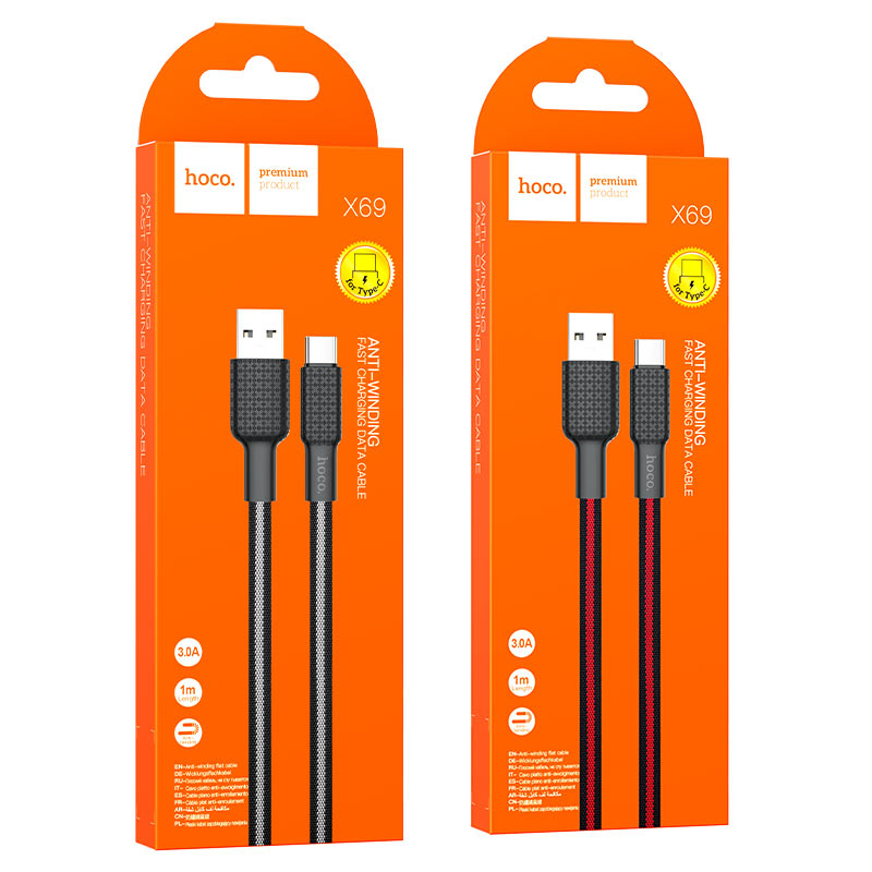 Cable USB to Type-C “X69 Jaeger” charging data sync