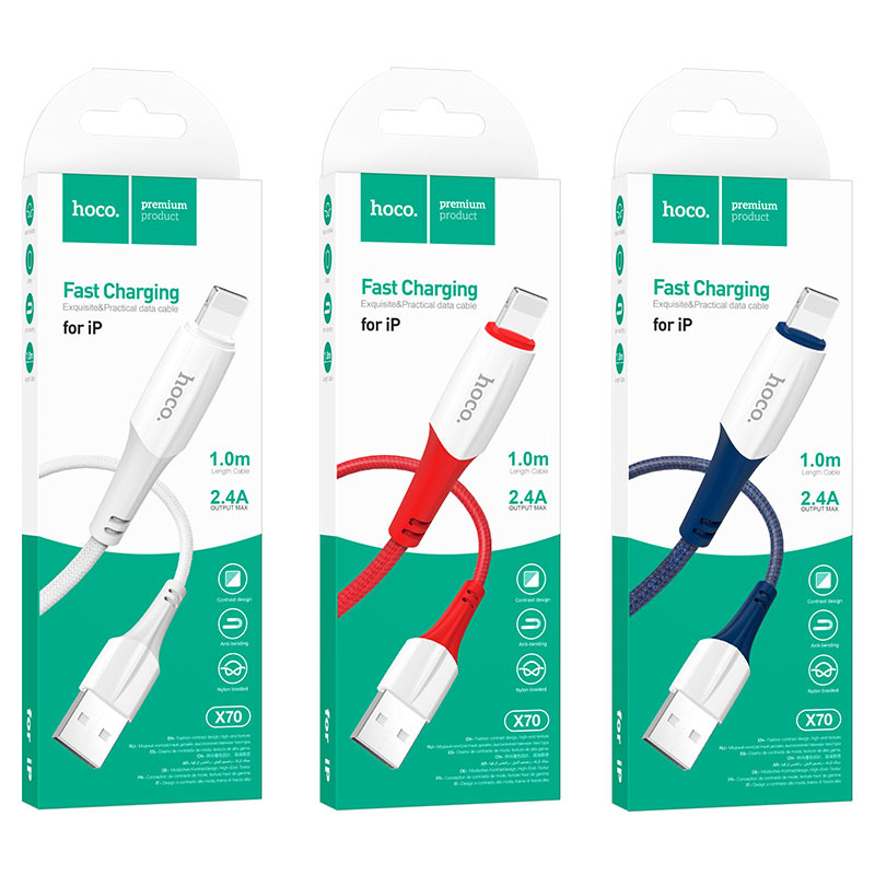 Cable USB to Lightning “X70 Ferry” charging data sync