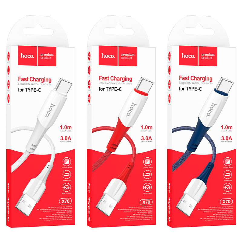 Cable USB to Type-C “X70 Ferry” charging data sync