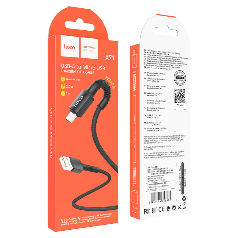 Cable USB to Micro-USB “X71 Especial” charging data sync