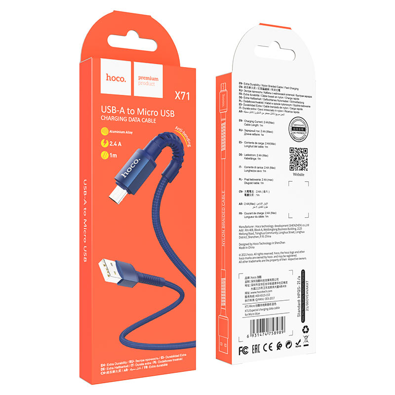 Cable USB to Micro-USB “X71 Especial” charging data sync