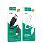 Cable Type-C to Type-C “X73” 60W charging data sync