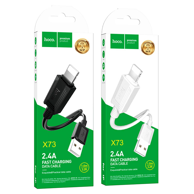 Cable USB to Lightning “X73” charging data sync
