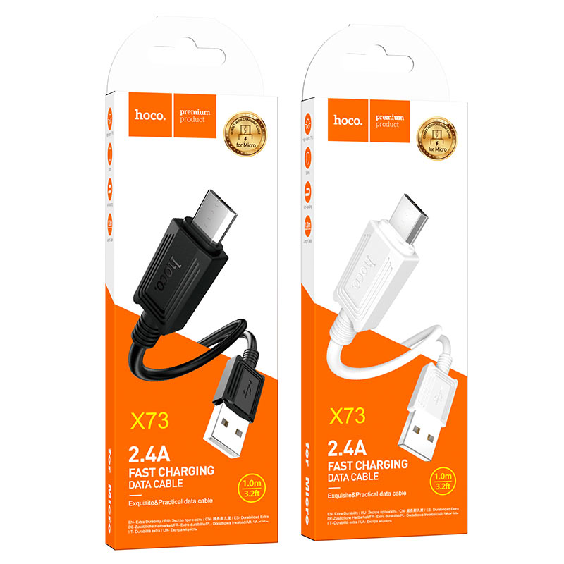 Cable USB to Micro-USB “X73” charging data sync