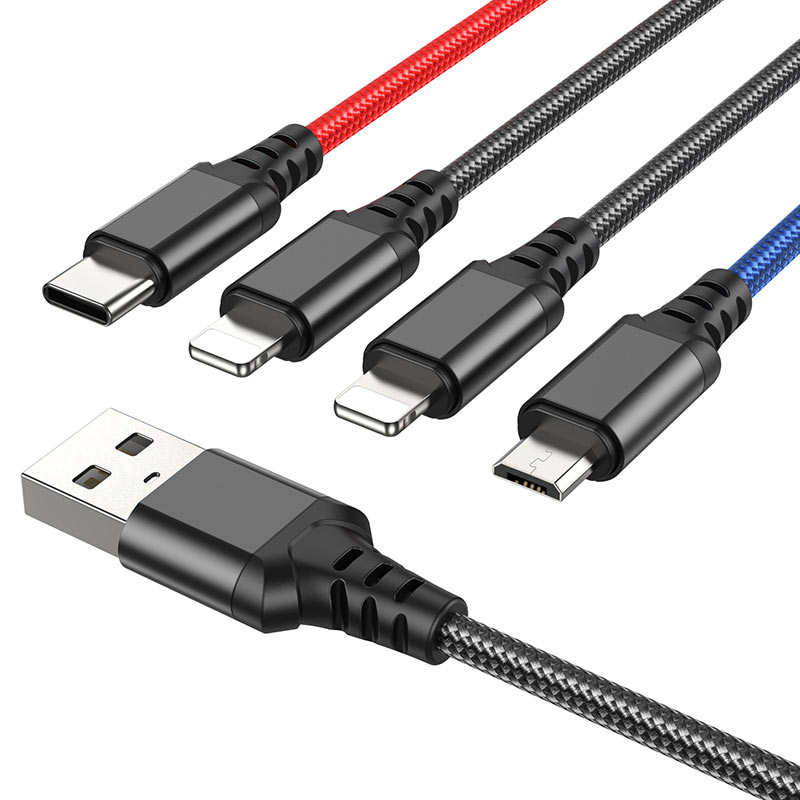 Cable 4-in-1 “X76 Super” for 2xLightning charging wire