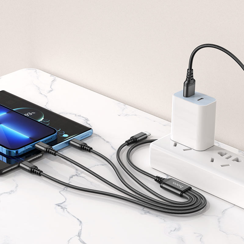 Cable 4-in-1 “X76 Super” for 2xType-C charging wire