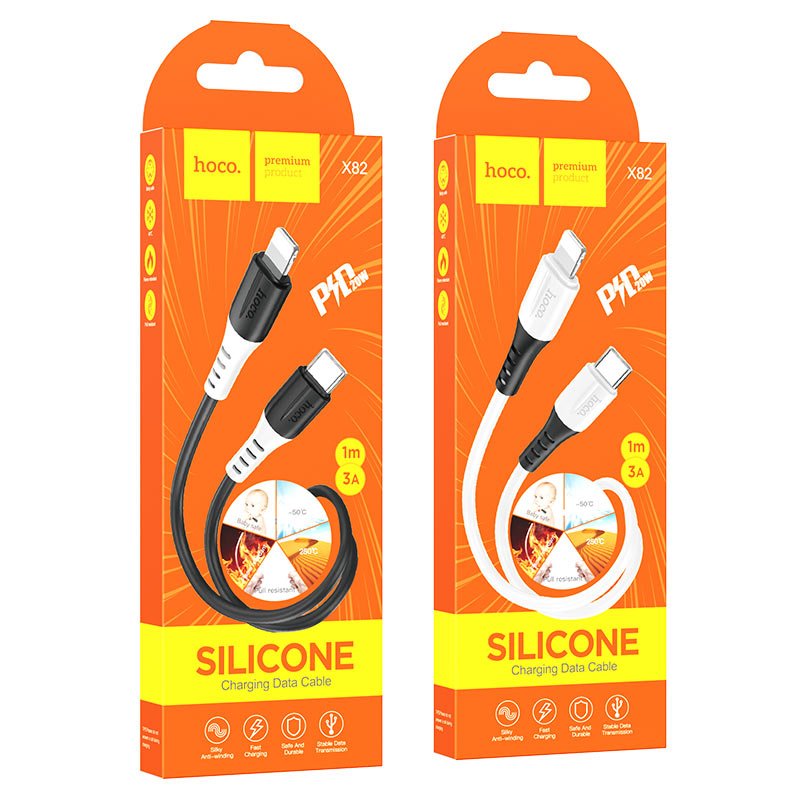 Cable Type-C to Lightning “X82” PD charging data sync