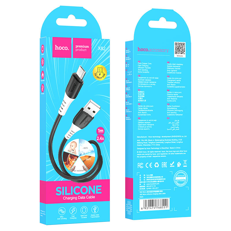 Cable USB to Micro-USB “X82” charging data sync